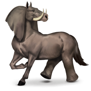 wild horse elephant